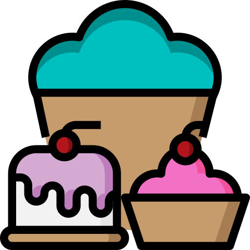 Cupcake Surang Lineal Color icon