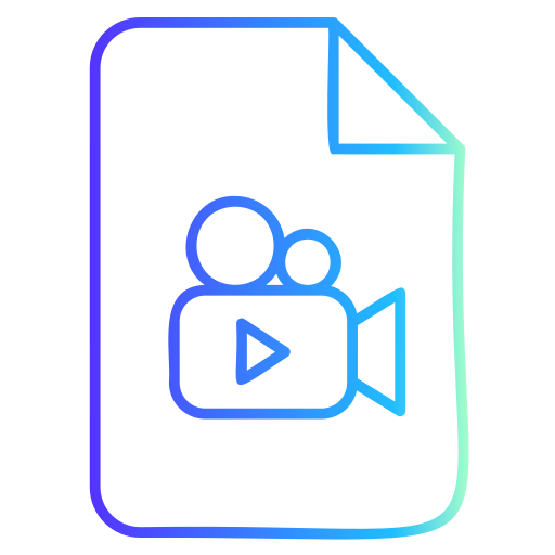 videodatei Generic gradient outline icon