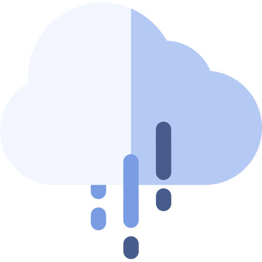 Дождь Basic Rounded Flat иконка