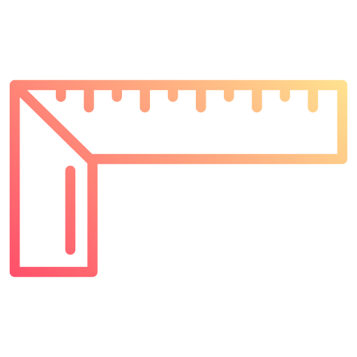 quadratisches lineal Generic gradient outline icon