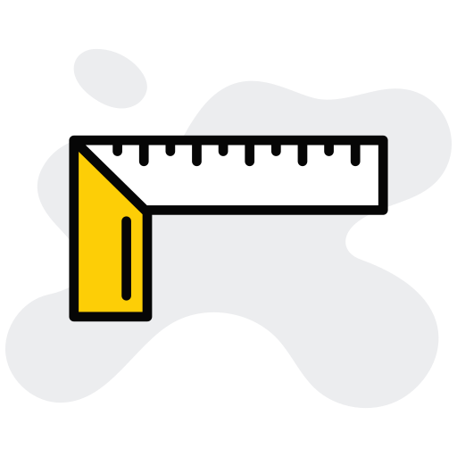 Square ruler Generic color lineal-color icon