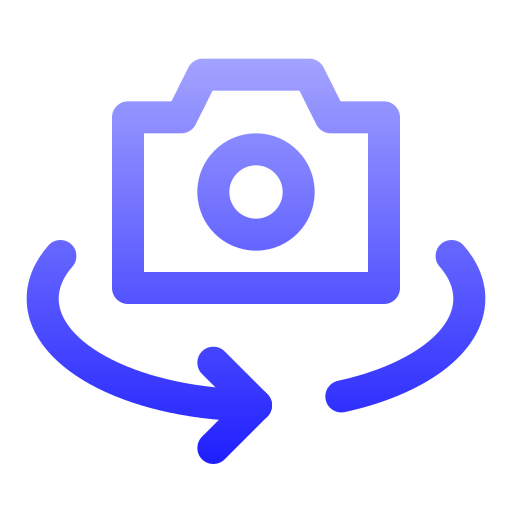 Camera rotate Generic gradient outline icon