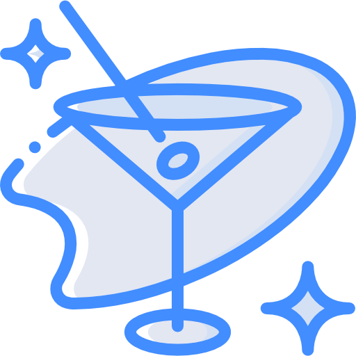 cocktail Basic Miscellany Blue icon