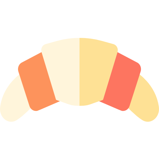 croissant Basic Straight Flat Icône