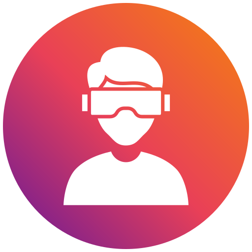 Virtual reality Generic gradient fill icon