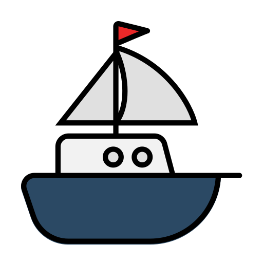 yacht Generic color lineal-color icon