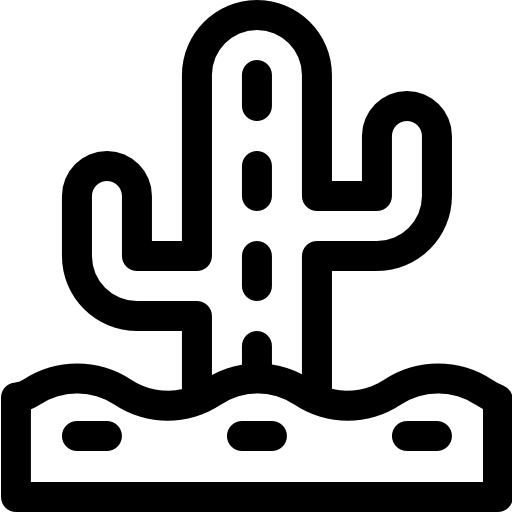 cacto Basic Rounded Lineal Ícone