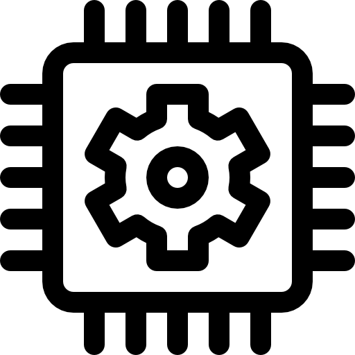 cpu Basic Rounded Lineal Ícone