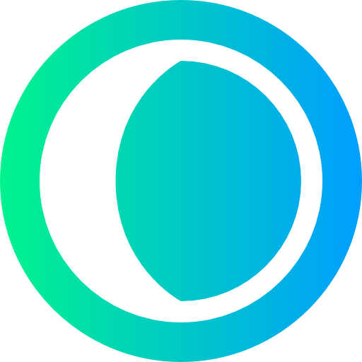 gibbous Super Basic Straight Circular icon