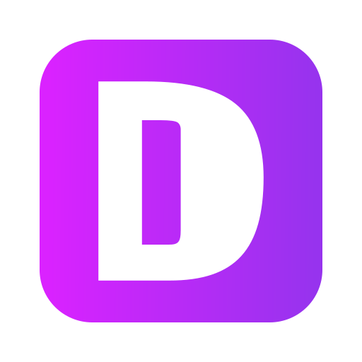 buchstabe d Generic gradient fill icon