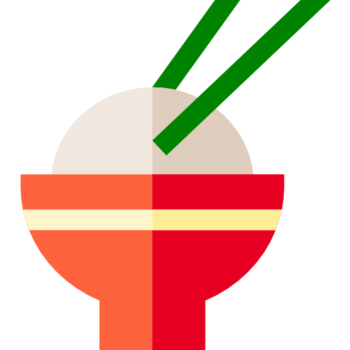 Rice bowl Basic Straight Flat icon