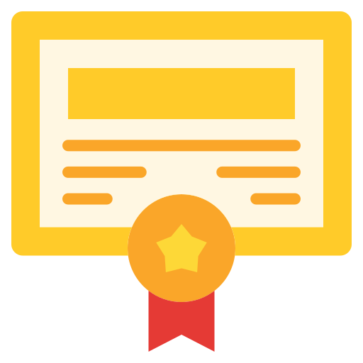 Certificate Generic color fill icon