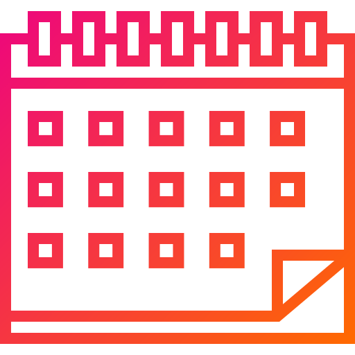 calendario Generic gradient outline icona