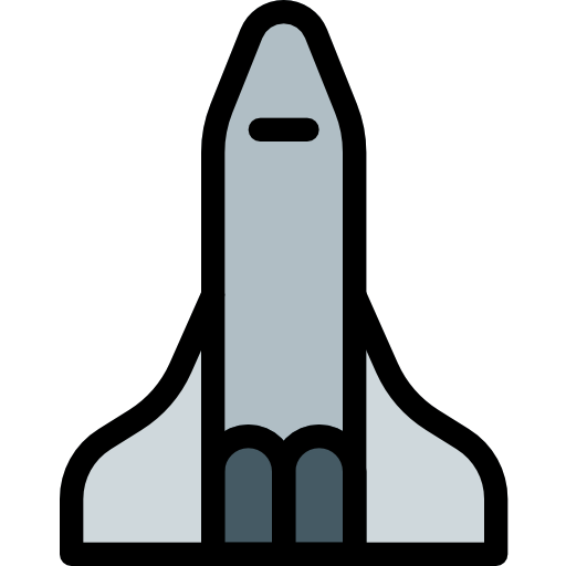 Space shuttle Pixel Perfect Lineal Color icon