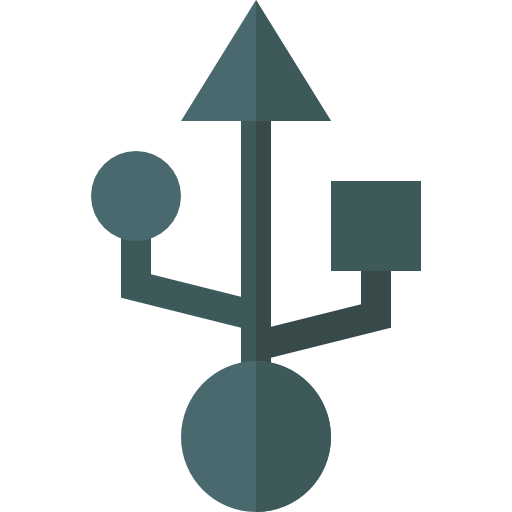 usb Basic Straight Flat icon