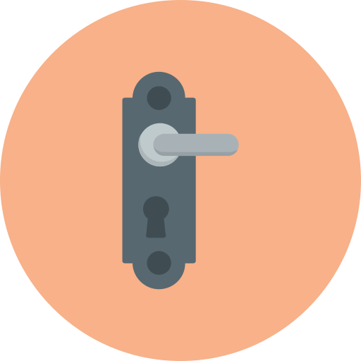 Door handle Generic color fill icon