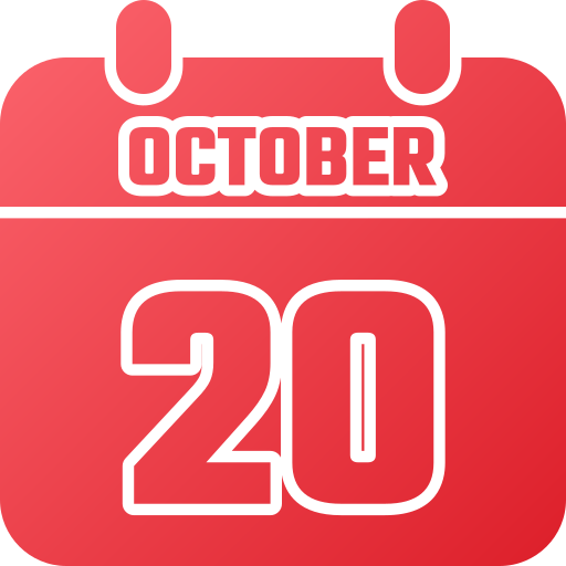 20. oktober Generic gradient fill icon