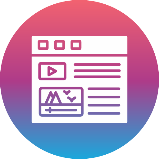 Video content Generic gradient fill icon