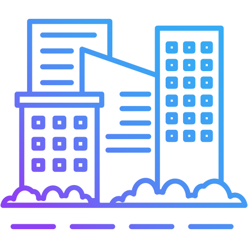 budynek miasta Generic gradient outline ikona