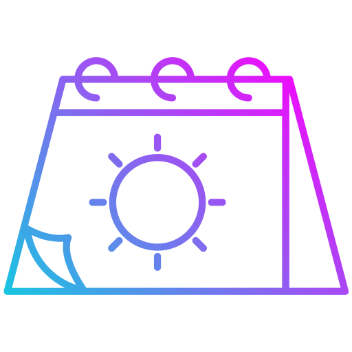 kalender Generic gradient outline icoon