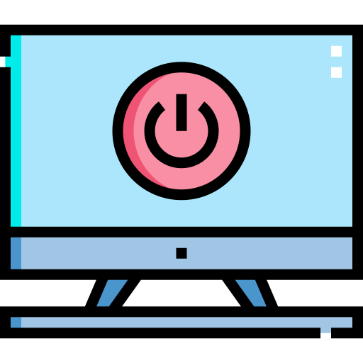 テレビ Detailed Straight Lineal color icon