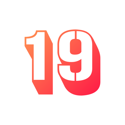 numero 19 Generic gradient fill icona