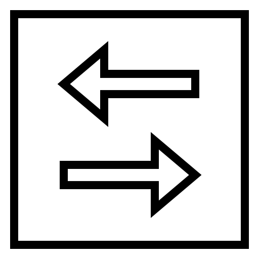 左右矢印 Generic black outline icon