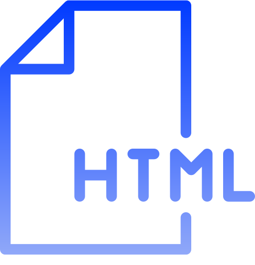 html Generic gradient outline Ícone