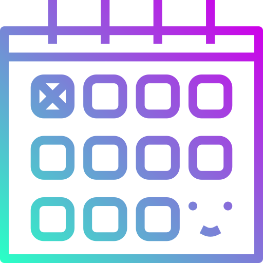 kalendarz Aphicon Gradient ikona