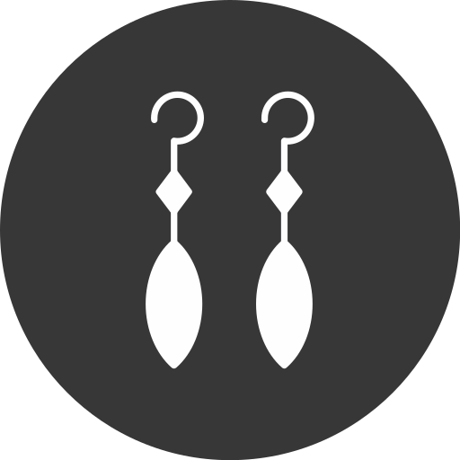 Earrings Generic black fill icon