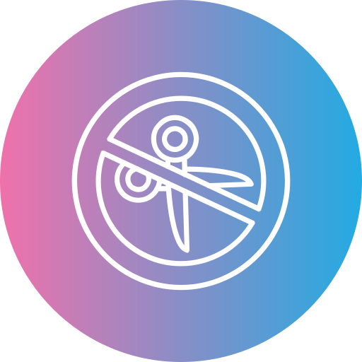 No scissors Generic gradient fill icon