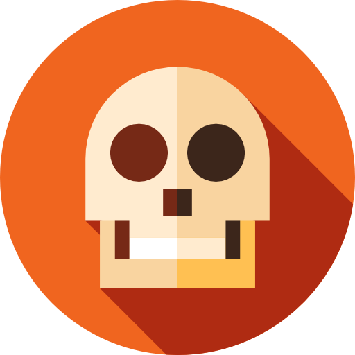 Skull Flat Circular Flat icon