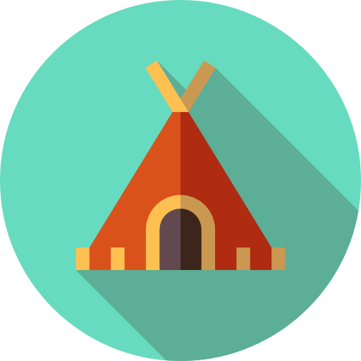 Tent Flat Circular Flat icon