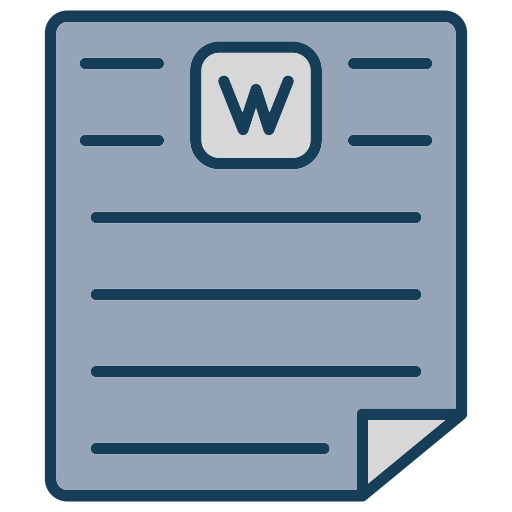 Word doc Generic color lineal-color icon