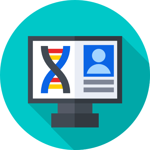 dna Flat Circular Flat icon