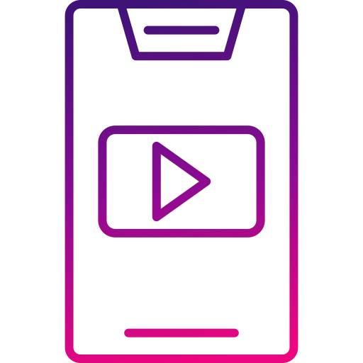 video Generic gradient outline icon