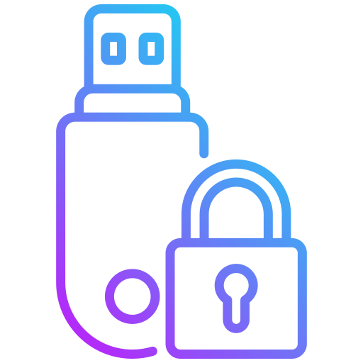 usb Generic gradient outline icon