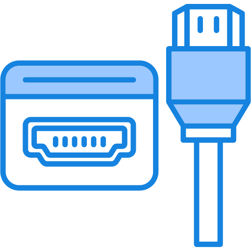 hdmi Generic color lineal-color icoon