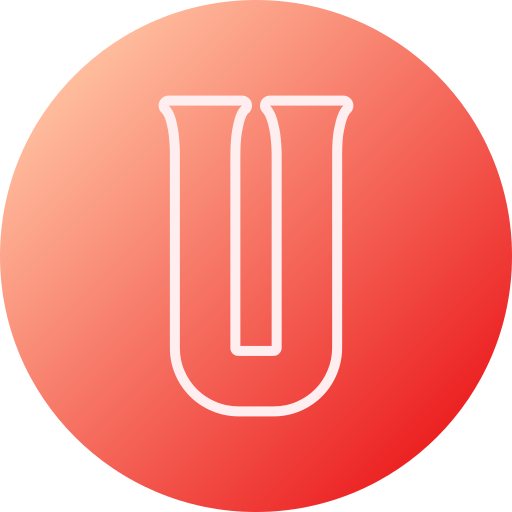 lettera u Generic gradient fill icona