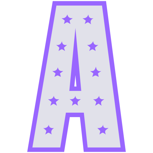 Letter a Generic color lineal-color icon