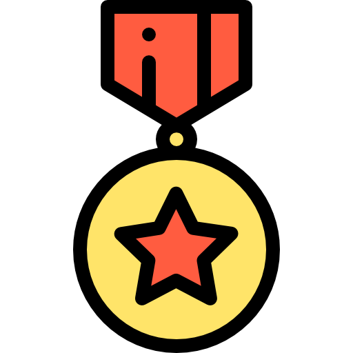 Medal Detailed Rounded Lineal color icon