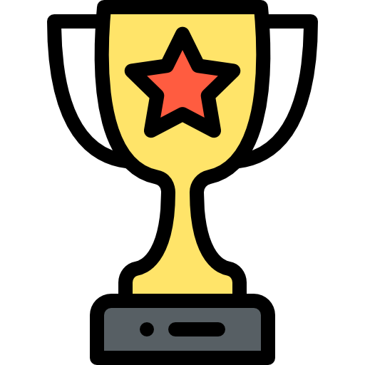 Trophy Detailed Rounded Lineal color icon