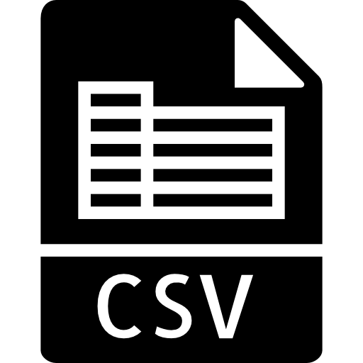 csv Basic Miscellany Fill Ícone