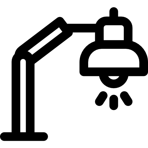 schreibtischlampe Basic Rounded Lineal icon