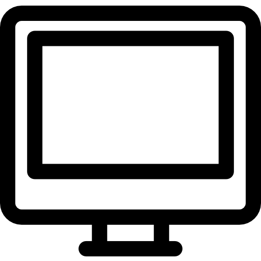 monitor Basic Rounded Lineal ikona