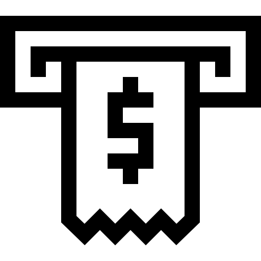 ricevuta Basic Straight Lineal icona