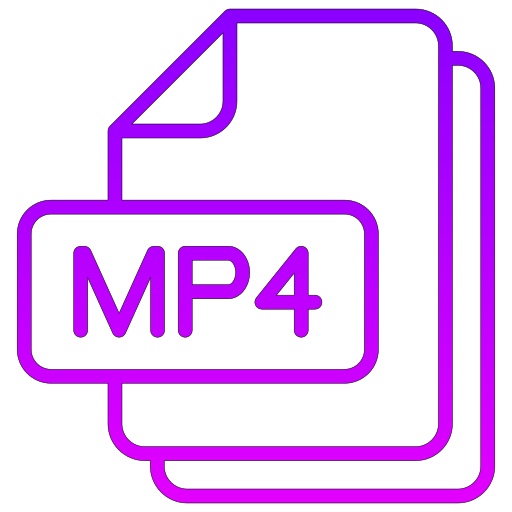 mp4 Generic gradient outline icon