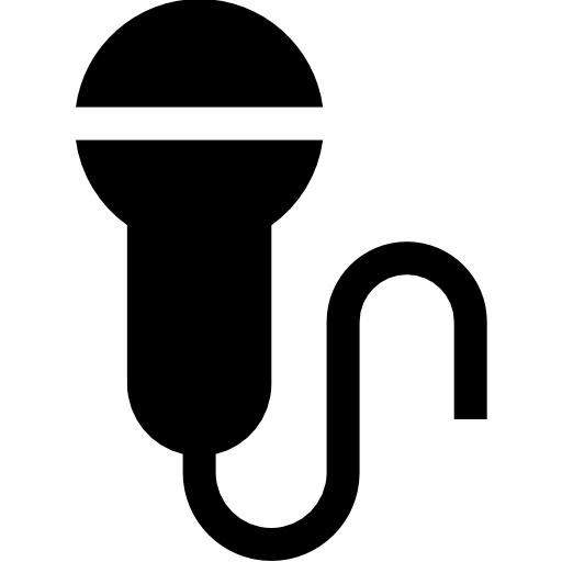 microfono Basic Straight Filled icona