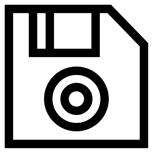 Diskette Basic Straight Lineal icon