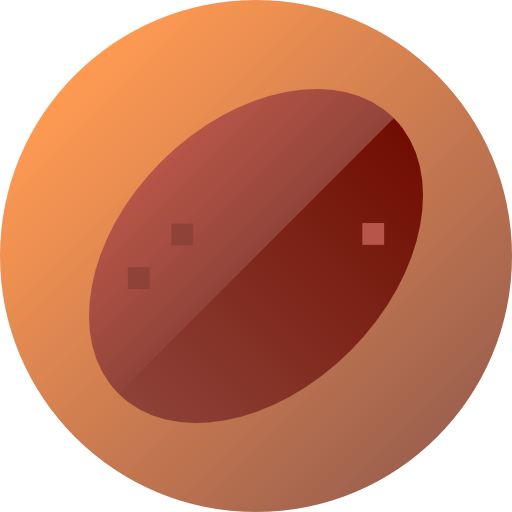 Coffee grain Flat Circular Gradient icon